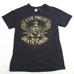 Five Finger Death Punch 5FDP Howe Eagle Crest Metal Music Band T-Shirt Mens Sz M